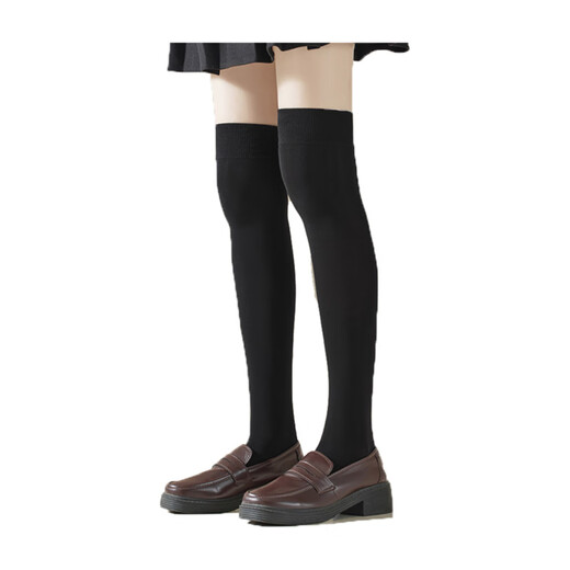 Jeanswest Women's Xinjiang Cotton Stockings 2 Pairs Summer New Women's Solid Color Stockings YM Black 2 801A F