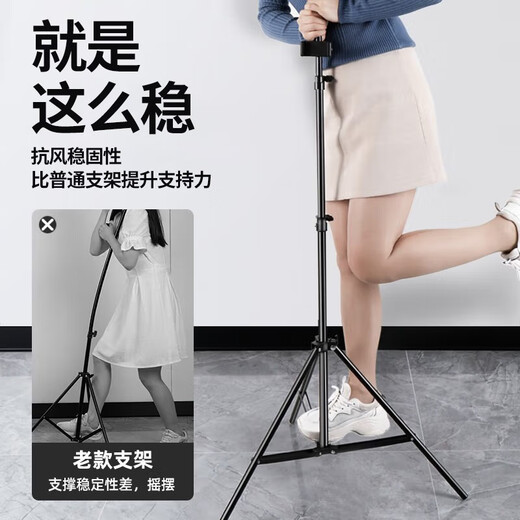 驰界手机支架落地三脚架直播网课短视频考试用床头桌面伸缩便携户外三角架主播拍摄自拍神器苹果华为 1.7米旗舰款【手机夹丨360°云台丨收纳包】