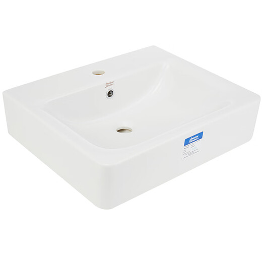 American standard bathroom ceramic basin single-hole table wash basin bathroom wall-mounted sink square semi-hanging basin F550