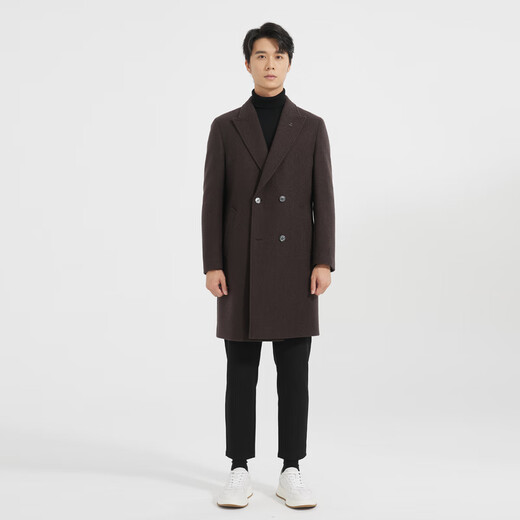 Lilang Fashion Fashion Men's Clothing [NECESITA VELVET] CAPA DE LANA DE LANA DE LANA HOMBRE Men Swool Chaqueta Q4dyr307 Borgoña XL (175)
