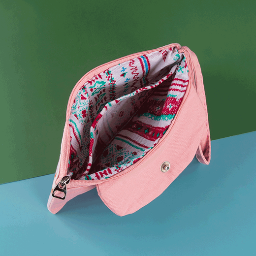 Tuzun (kingtrip) 2025 Chinese Valentine's Day large screen mobile phone coin purse female forest art student hand bag cute zipper mobile phone bag Xiaolu