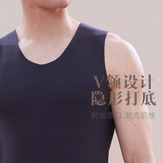 Yalu 2 pieces men's thermal vest men's thickened velvet German sleeveless bottoming shirt seamless underwear autumn and winter brushed top 2 pieces 2XL recommended 120-150Jin Jin equals 0.5 kg