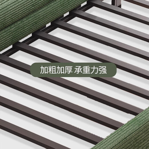 新铝途沙发床可折叠两用小户型客厅多功能双人单人网红款阳台伸缩推拉床 橄榄绿 1.33米无储物丨乳胶款