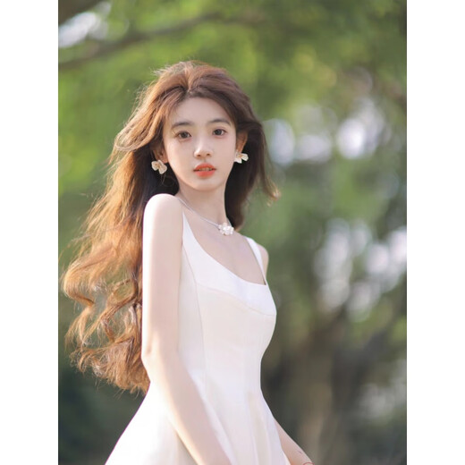 Yanlifen (yanlifen) French escaped princess suspender dress for women 2025 summer new engagement dress French small white skirt summer white S