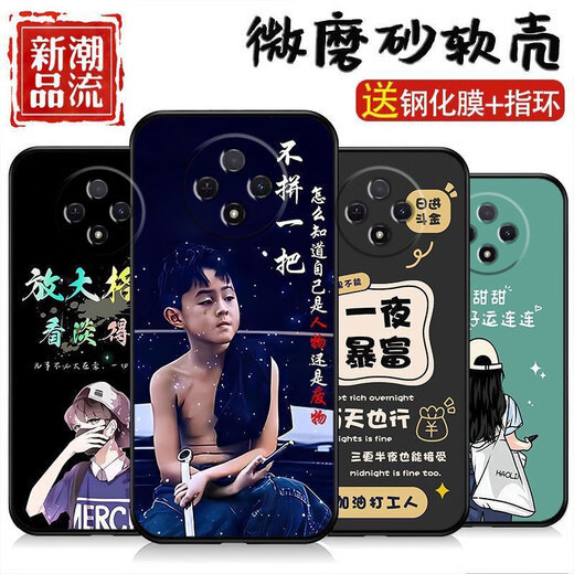 
Hui Gao Shangshun is suitable for OPPOa3Pro mobile phone case silicone matte soft shell lens full-inclusive protection anti-fall cartoon new trendy mobile phone case OU829 good luck oppoa3Pro [Send ring]