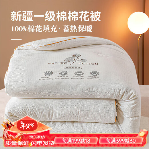 Korean quality winter quilt Xinjiang Mercury bubble yarn home textile grade maternal and baby cotton spring and autumn quilt produced a new water pearl white 1.2*1.5 meters 2 Jin [Jin equals 0.5 kg]