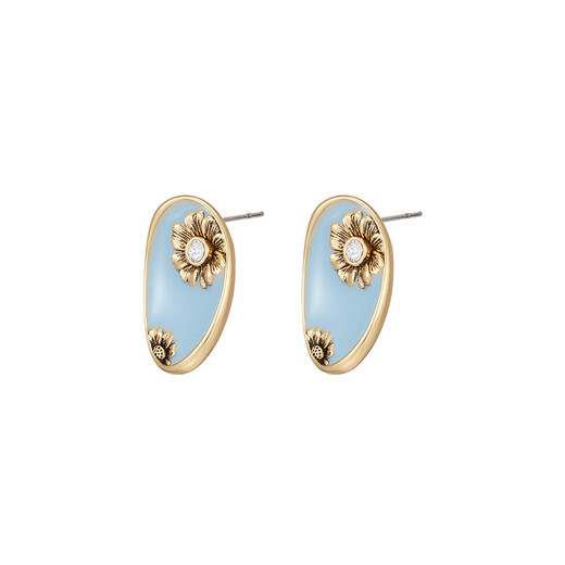 Fellala Fellala icing on the cake original design earrings for women enamel temperament niche high-end earrings blue