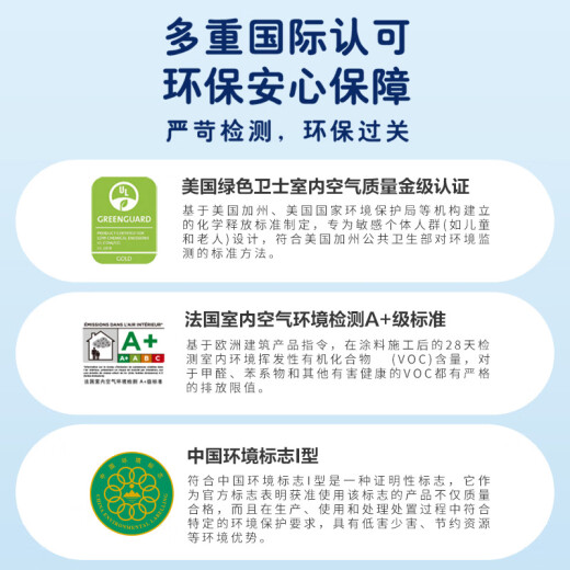Dulux Zhiyue Anti-formaldéhyde à haute efficacité Frêtre antibactérienne cinq en un peinture de latex de peinture de peinture de mur intérieur blanc