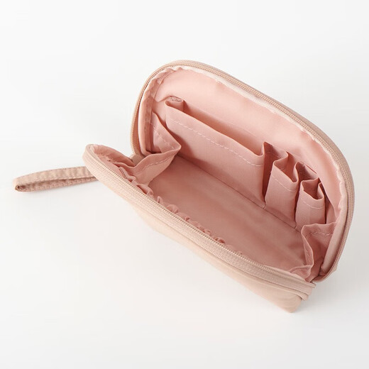Muji Polyester Fiber Maber Makeup Bag Сумка портативные туалетные принадлежности сумка маленькая розовая бежевая