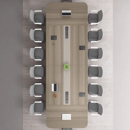 Conference table long table simple modern rectangular conference room office furniture large and small conference negotiation table and chair combination 2.0*1.0 meter conference table