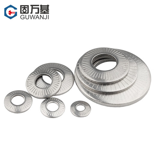Guwanji 304 stainless steel butterfly gasket saddle-shaped single-sided toothed washer round anti-slip flat washer metal toothed anti-loosening M8x18x1.4 medium size (20 pieces) 304