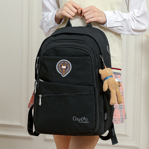 
University of Oxford (University of Oxford) elementary school students schoolbag for women 4-6 grades large capacity junior high school students backpack casual bags for middle school students backpack X1048 black