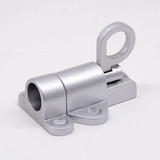 IGIFTFIRE thickened aluminum alloy automatic latch lock sliding door surface-mounted aircraft latch lock door bolt spring door and window self-closing lock buckle silver