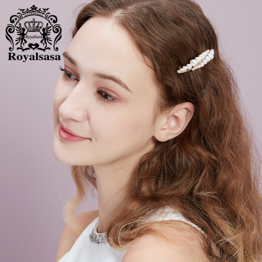 Royalsasa (Royalsasa) hair accessories imitation pearl fashion hairpin hairpin Korean headwear top clip side clip side clip