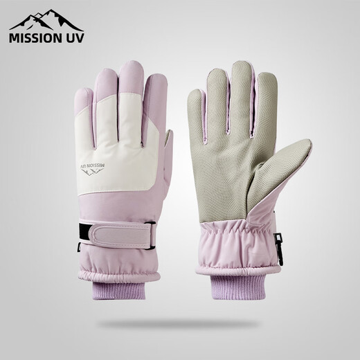 Misión UV Guantes cálidos para mujeres en otoño e invierno a prueba de viento y protección en frío más ciclismo de esquí de terciopelo y conducir guantes de pantalla táctil de bicicleta eléctrica