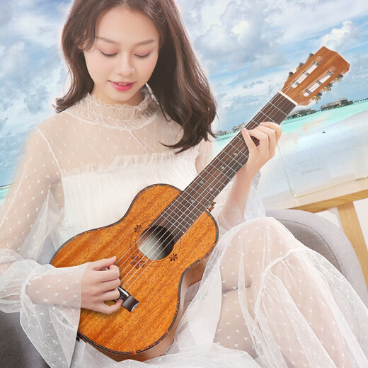 Minsine-Gitarre in sechs Saiten kleine Gitarre klassische 28-Zoll-Anfänger-Schüler Kinder Jungen und Frauen Reisegitarre Lili [Classic] 28-Zoll-Mahagoni (Order Phase
