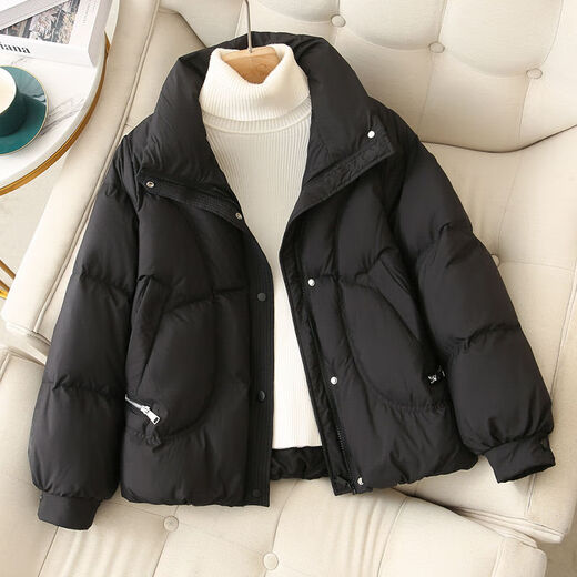 Pierre Cardin brand small short down jacket women's casual fashion 2024 winter new bread jacket women's new national standard off-white three-proof fabric new national standard XL recommended 116-130 Jin Jin equals 0.5 kg three-proof fabric