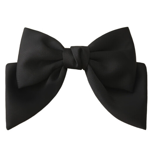 Lingmeng simple bow hairpin, half-tied top clip at the back of the head, ponytail clip, spring hairpin, elegant headwear, burgundy 1 piece