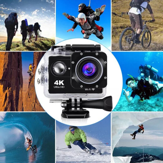 Other brands 4K HD machine sports DV waterproof diving remote control camera sjcam sports camera black touch panel + microphone package one