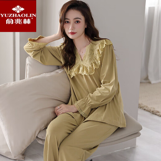 Yu Zhaolin Pajamas pour les femmes au printemps et à l'automne modal mince style d'automne à manches longues 2024 Nouvel ensemble de vêtements de style Sweet Princess 6627 M suggère 80-100jin [Jin est égal à 0,5 kg]