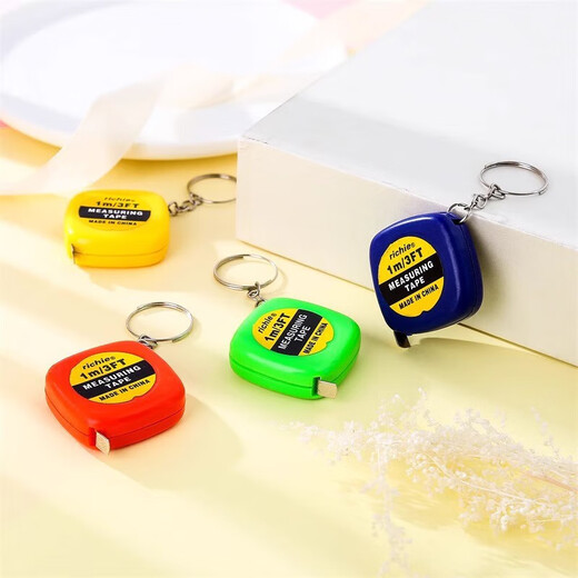 Mini tape measure keychain, portable tape measure, multifunctional measurement keychain to carry with you, tape measure keychain*1