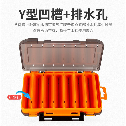 King Lure Box Multi-function Double-layer Pencil Minnow Lure Bait Box False Bait Box Bait Box Multi-layer Storage Box Fishing Gear Box Accessories Large/Blue