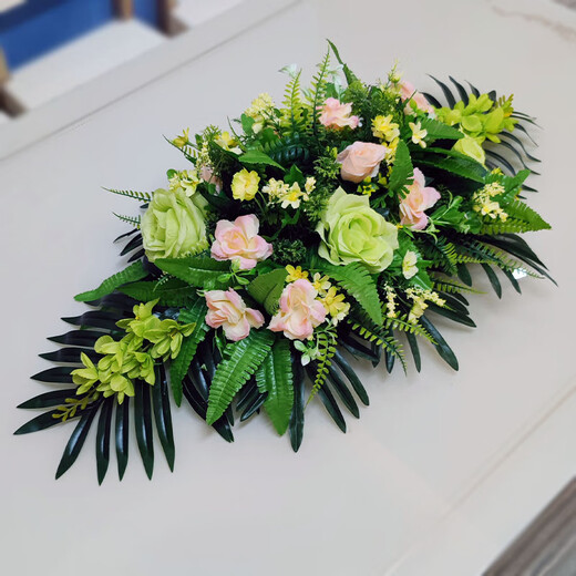 瀛乐会议室桌花摆花长桌假花装饰花商务签约接待仿真花签到长桌宴会花 定制及其它联系客服 定制不退换