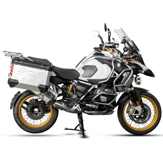 Lobo-Radieschen Motorrad ROM2 FALTING HINGERVIEWSPEIRSEL MODIFIED ALUMINUM-Legierung Anti-Falling-Rückwärtsspiegel großer Spiegel Schwarzes Falten Rückspiegel 683 Zubehörtasche