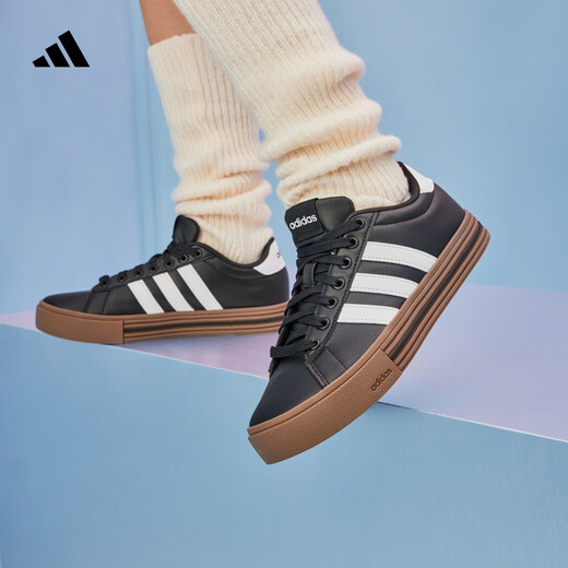 adidas DAILY 4.0 retro versatile casual sneakers for men and women Adidas official light sports black/white/resin yellow 41