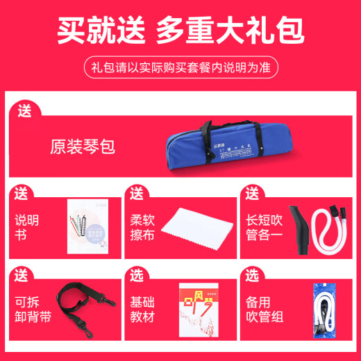 乐普森（YUEPUSEN）口风琴37键32键小学生专用初学儿童专业演奏级吹管琴初中生口吹琴 【37键蓝色】教材+两套吹管+贴纸