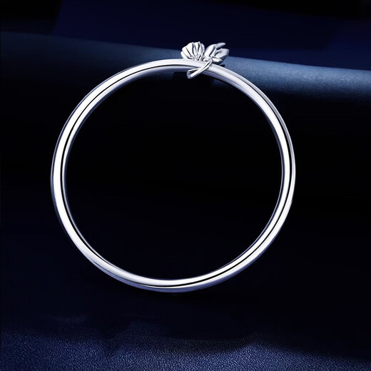 Xiyue Platinum Two Worlds Bracelet Platinum PT950 Plain Circle Smooth Lotus Peng Solid Bracelet for Wife’s Birthday Gift 20.58g Circle No. 56 Shipped in 1-10 working days
