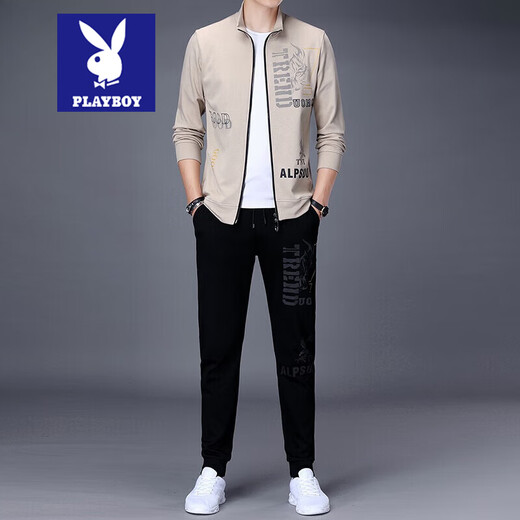 Playboy High-end Casual Sportswear костюм мужская мода с двумя частями 2024 весна и осенняя модная бренда.