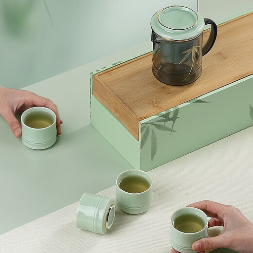 
Shanyantang Xizhu tea set verdant celadon SYT736