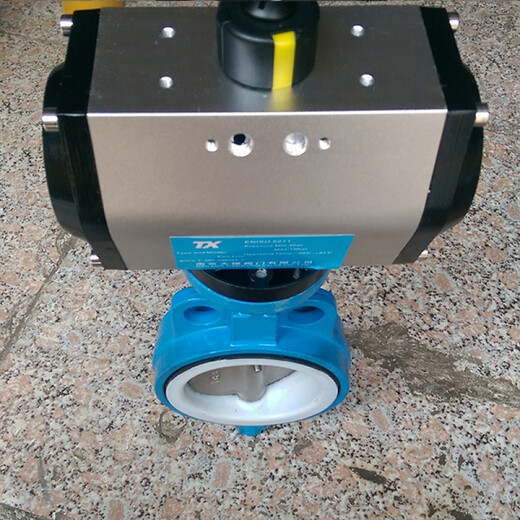 Pneumatisches Tetrafluor-Pinch-Schmetterlingsventil D671F-16 Edelstahl Pneumatische Ventil DN50 65 80 100 125 150 DN50 (Edelstahlplatte GT-Aktuator)