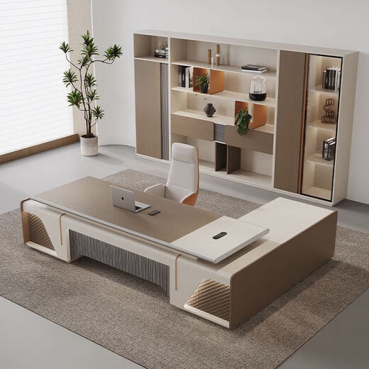 Boss table simple modern executive desk high-end executive desk table and chair combination new Chinese style light luxury single manager table 1.8 meters boss table