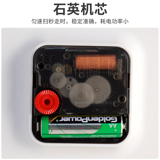 Hense Modern Simple Metal Table Clock Desktop Ornament Clock Living Room Bedroom Fashion Quartz Clock HD8098 Electroplated Silver + Black Marble Base