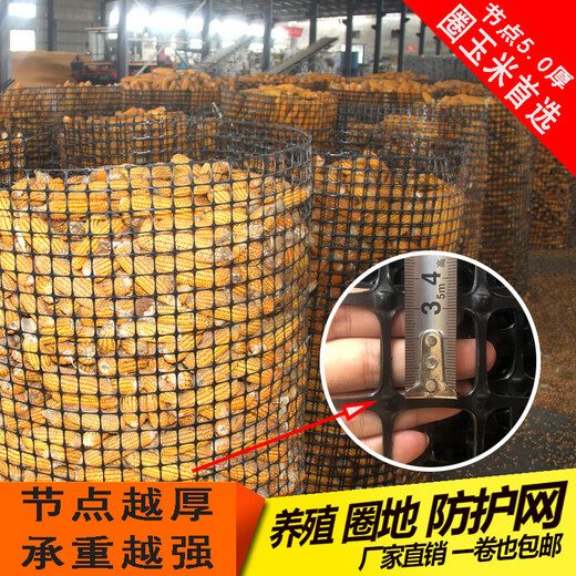 Plastic net chicken, duck and goose fence net breeding net, vegetable garden enclosure net, corn net, thickened plastic net, 1.5 meters high, 50 meters long, 3 cm, 3.5 mm thick