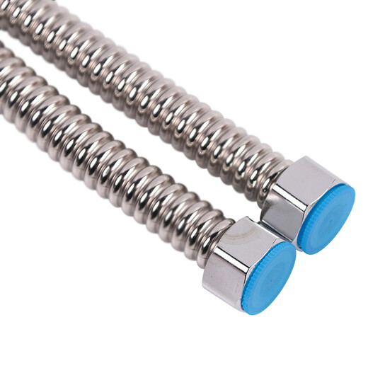 Hasdick 60cm electric water heater bellows 304 stainless steel water inlet hose 4 points water supply pipe (304 pipe + 304 cap) HK-614