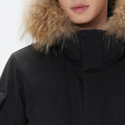 KOLON SPORT/可隆防水羽绒服 男子户外保暖防风透湿中量鹅绒夹克 LHDJ4WTT97-BK 黑色 XL