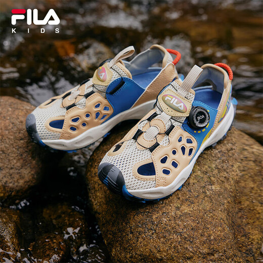 Fila Fila Children's Shoes 2024 Summer Medium and Large Boys Children's Wading Shoes Comprehensive Training Shoes Champagne Brown/Latte Brown-PL 36 Inner Length 23.0cm