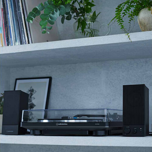 Audio-Technica AT-LP70X vinyl record player, fully automatic belt drive, dual speed record player, retro phonograph, record player, professional audio LP70X black/grey (BG)