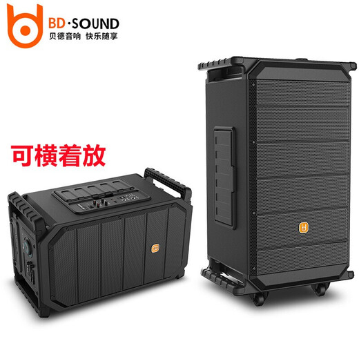 贝德BD-H1583户外演出K歌音响 广场舞音响大功率三分频舞台移动便携式蓝牙音箱低音炮家用扩音播放器 BD-H1583【15吋三分频带声卡】