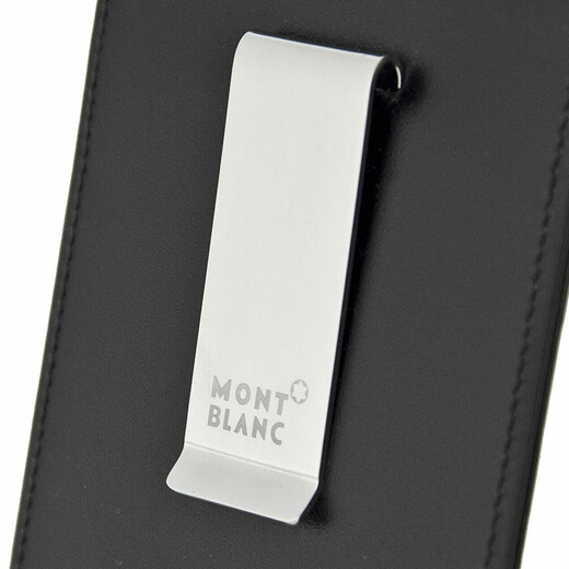 Montblanc card bag for men and women universal cowhide short card clip 107346 black