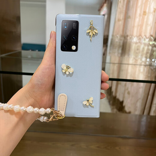 Lion Kaidun Huawei Matex2 Téléphone mobile Version Collector Full-Pack Flip Magnetic Imitation Leather X2 Mobile Phone Case Ultra-Thin Personalité mignon Ladies Mate x2 Nouveau étui [couverture en cuir Sky Blue-Flip] Ballet Girl + Minnie + Rose Pearl Bracelet Huawei Mate X2 Collector's version