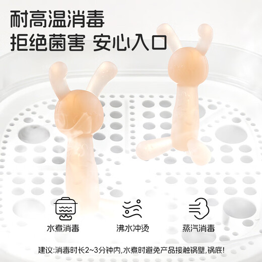 HOY BELL Manhattan hand ball baby toy silicone chewable teether for babies 3 to 6 months old rattle 0-1 years old carrot and rabbit teether