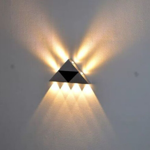 Yilin (yilin) led wall lamp modern simple creative corridor aisle bar club KTV background wall decoration colorful color-changing light 8W warm light high-brightness model