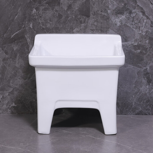 Lefit (lfte) bathroom ceramic wash mop pool balcony mop trough household Taiwan-controlled large, medium and small mop basin courtyard mop pool 921 manual water delivery to home