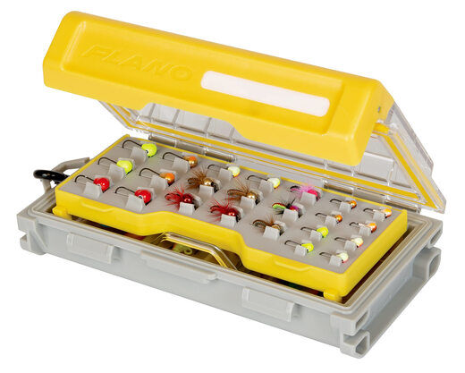 PLANO fishing tool box EDGE MICRO JIG three-layer storage box portable plastic fishing gear box gray yellow gray transparent micro