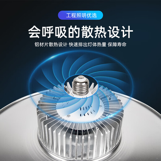 Suoyada LED-Industrie- und Bergbaulampe, Fabriklampe, Werkstatt, Lager, helle Fabrik, Industriebeleuchtung, Decke, Kronleuchter, Lampenschirm, Auslegertyp, 100 W