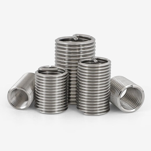 Bingneng 304 stainless steel American wire screw sleeve British thread protective sleeve thread repair braces screw sleeve wire sleeve 5/16-24*1D 10 pieces